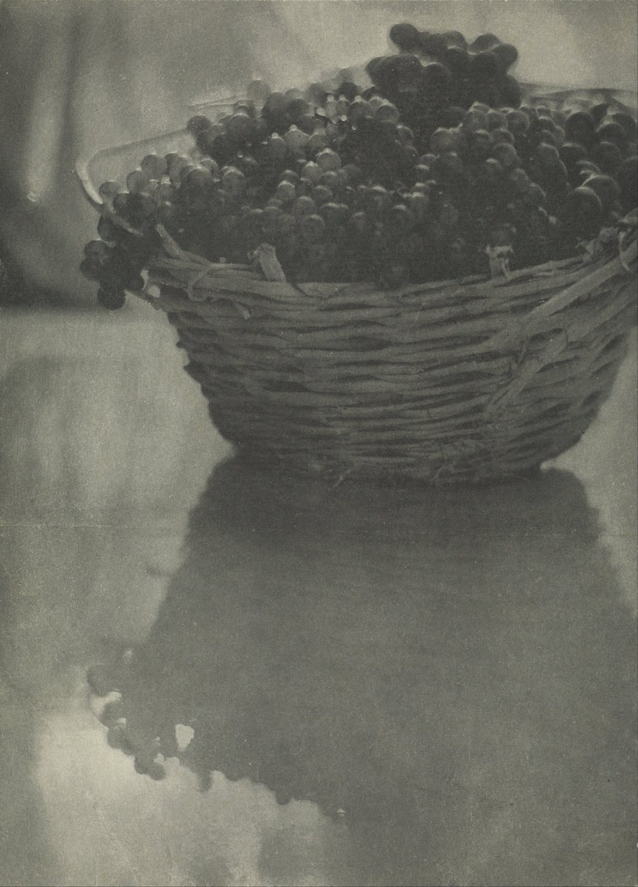 Stilleven met druiven door Baron Adolf De Meyer