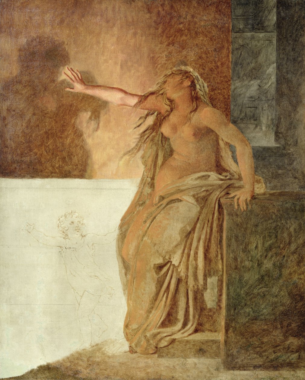 Verdriet door Baron Pierre Narcisse Guerin