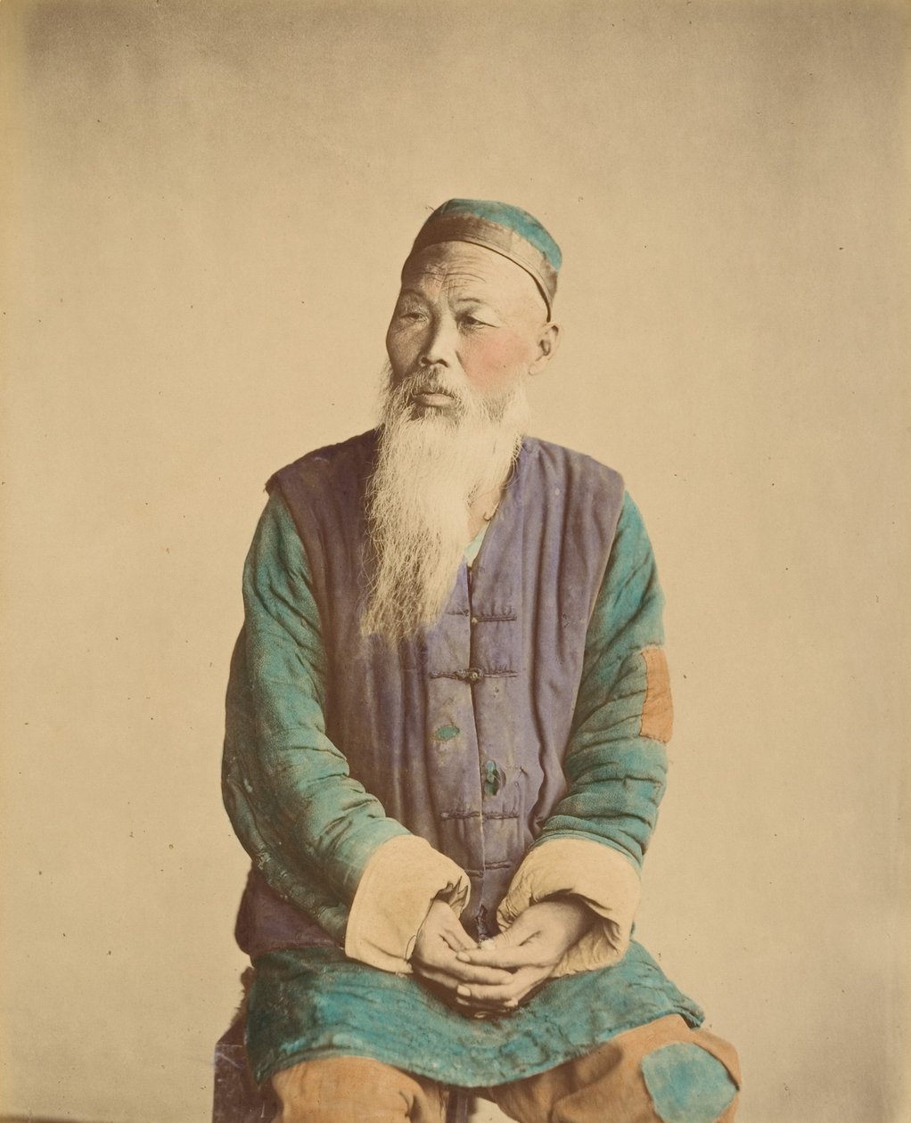Oude bedelaar, 1870s door Baron Raimund von Stillfried