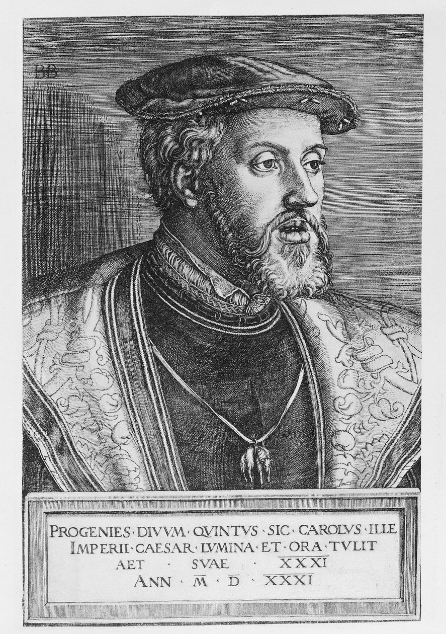 Keizer Karel V, 1531 door Barthel Beham