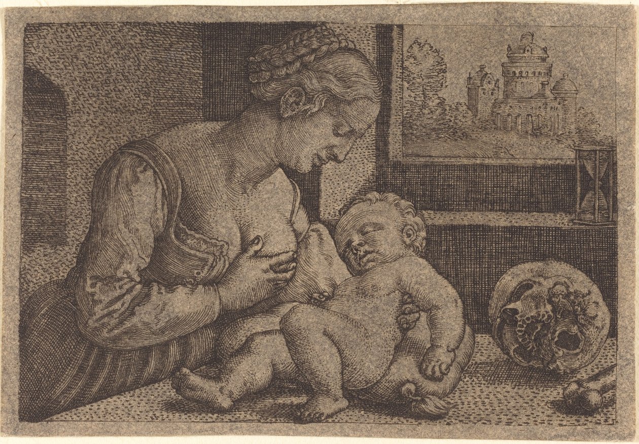 Madonna met Schedel door Barthel Beham