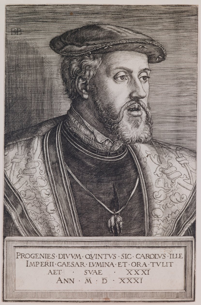 Portret van Charles Quint door Barthel Beham