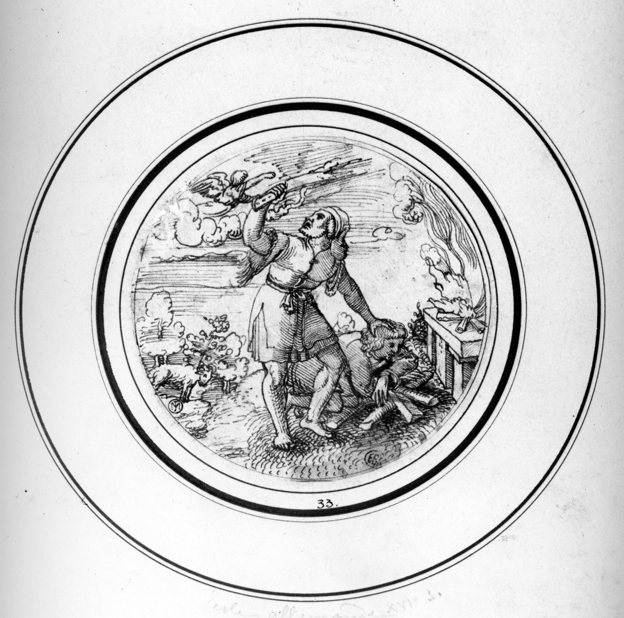 Het offer van Isaac door Barthel Beham