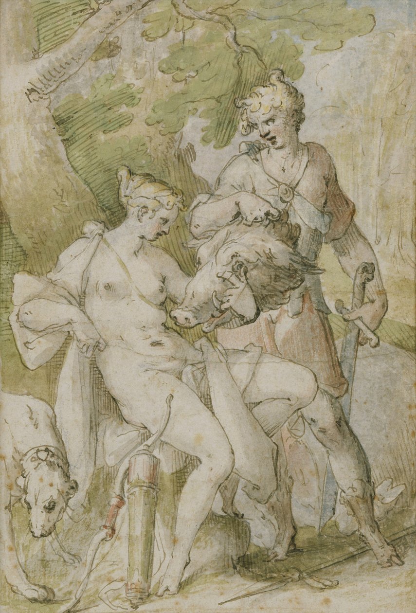 Mythologische scène door Bartholomaeus Spranger