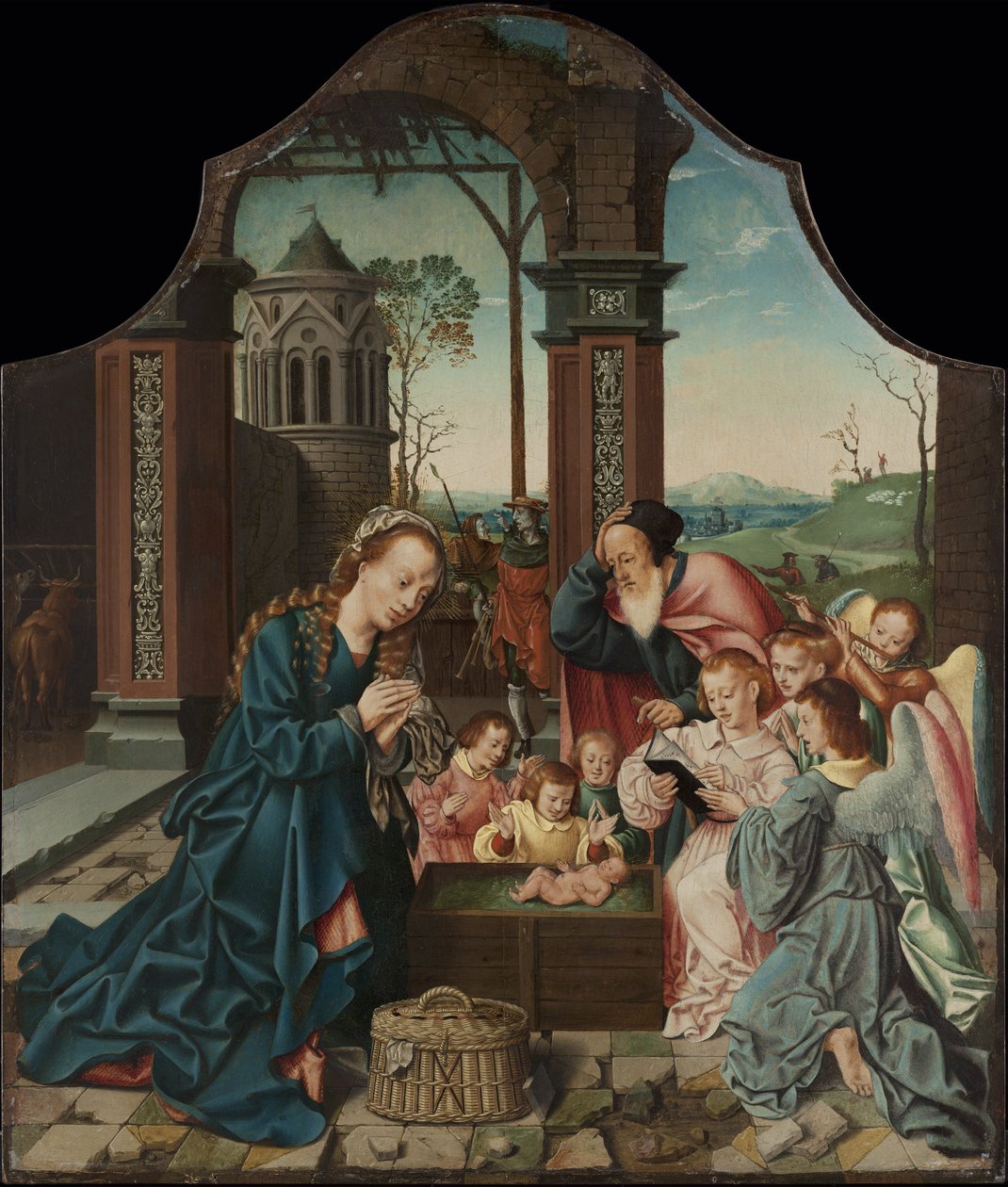 De Geboorte door Bartholomaeus Bruyn the Elder