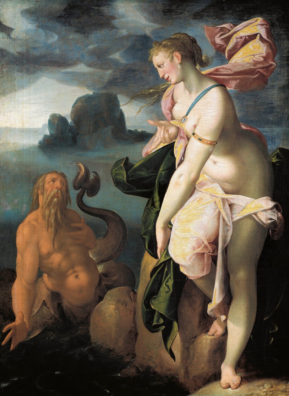 Glaucus en Scylla, 1581 door Bartholomaeus Spranger