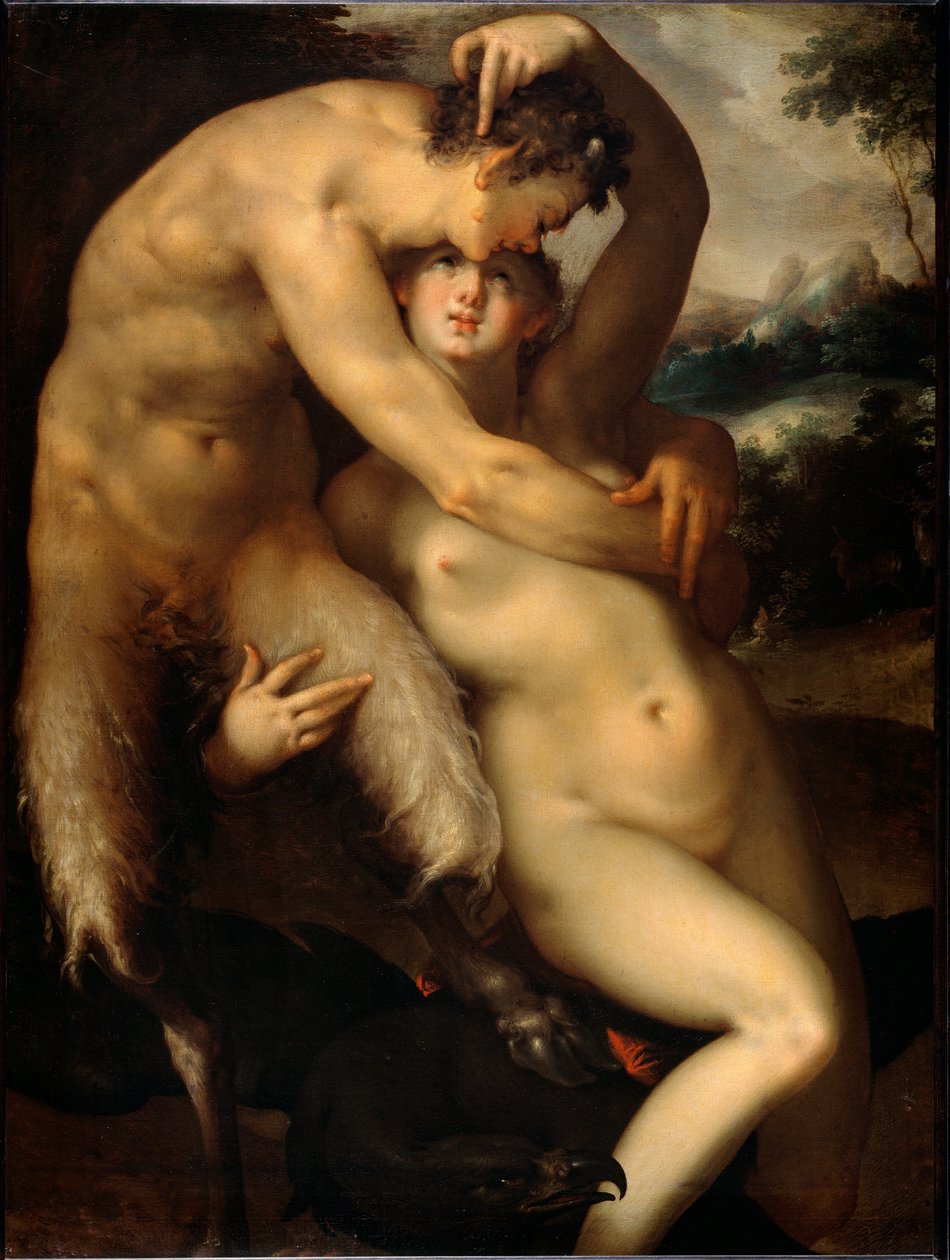 Jupiter en Antiope door Bartholomaeus Spranger