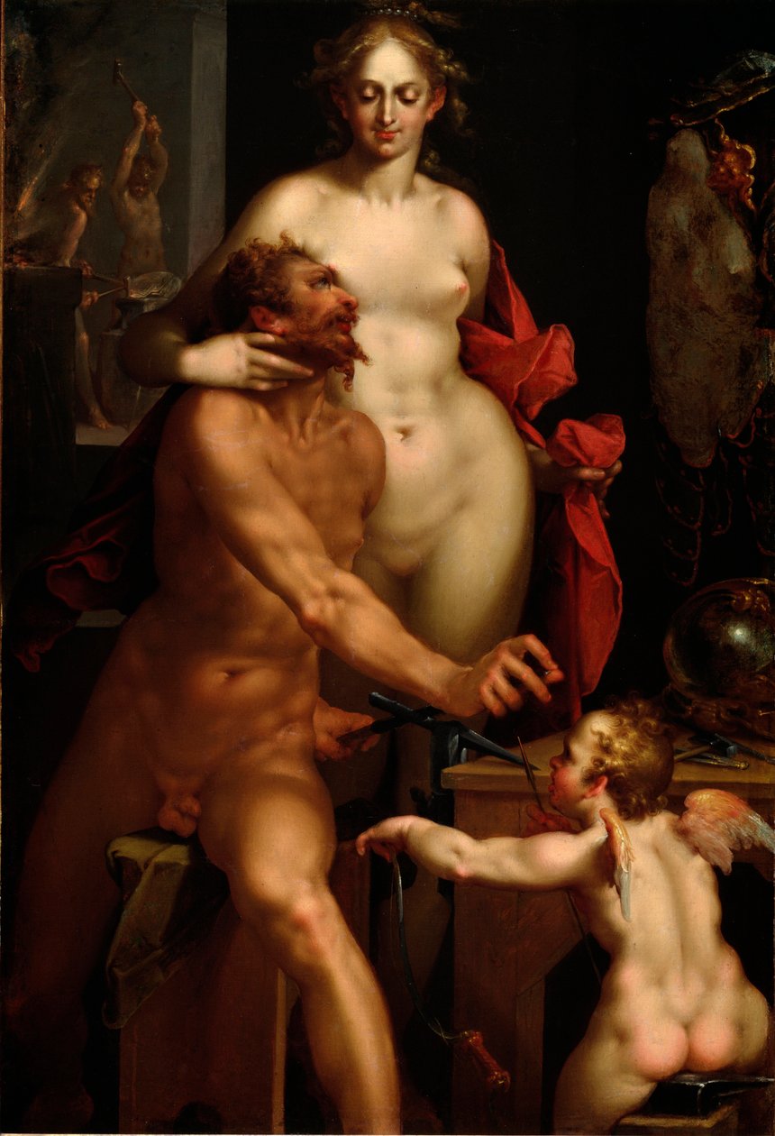 Venus en Vulcanus door Bartholomaeus Spranger