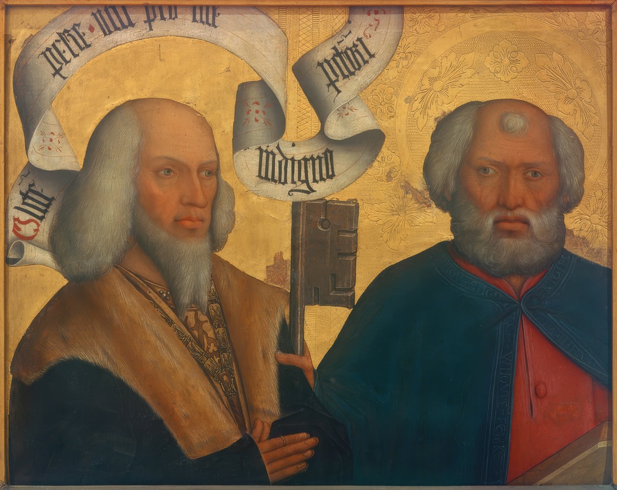 Peter v. Hewen met de Heilige Petrus door Bartholomäus Zeitblom