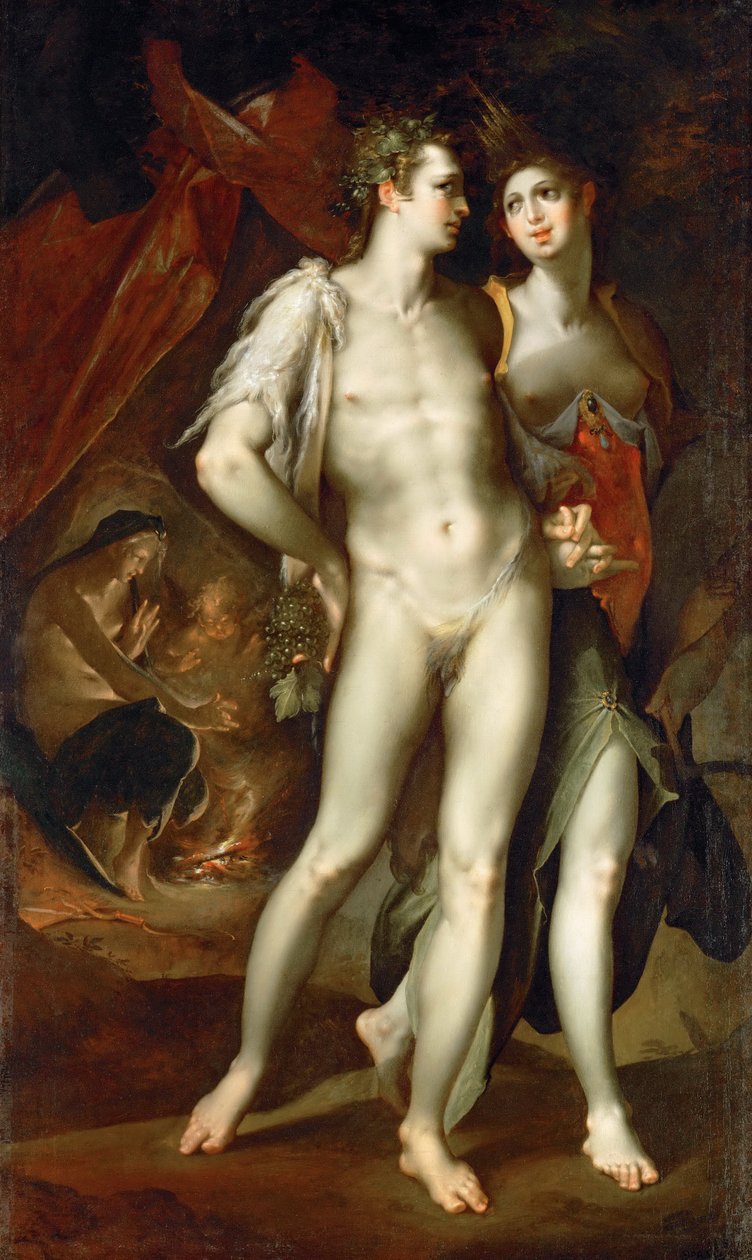 Sine Cerere et Baccho friget Venus door Bartholomaeus Spranger