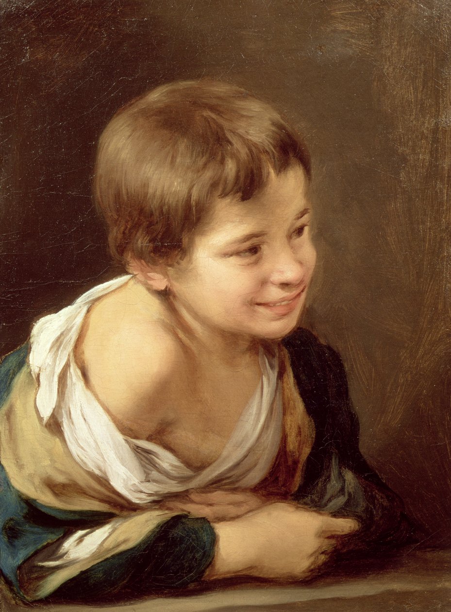 Een Boerenjongen Leunend op een Vensterbank, 1670-80 door Bartolomé Esteban Murillo