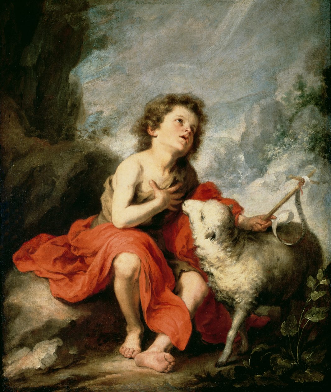St. Johannes de Doper als kind, c.1665 door Bartolomé Esteban Murillo