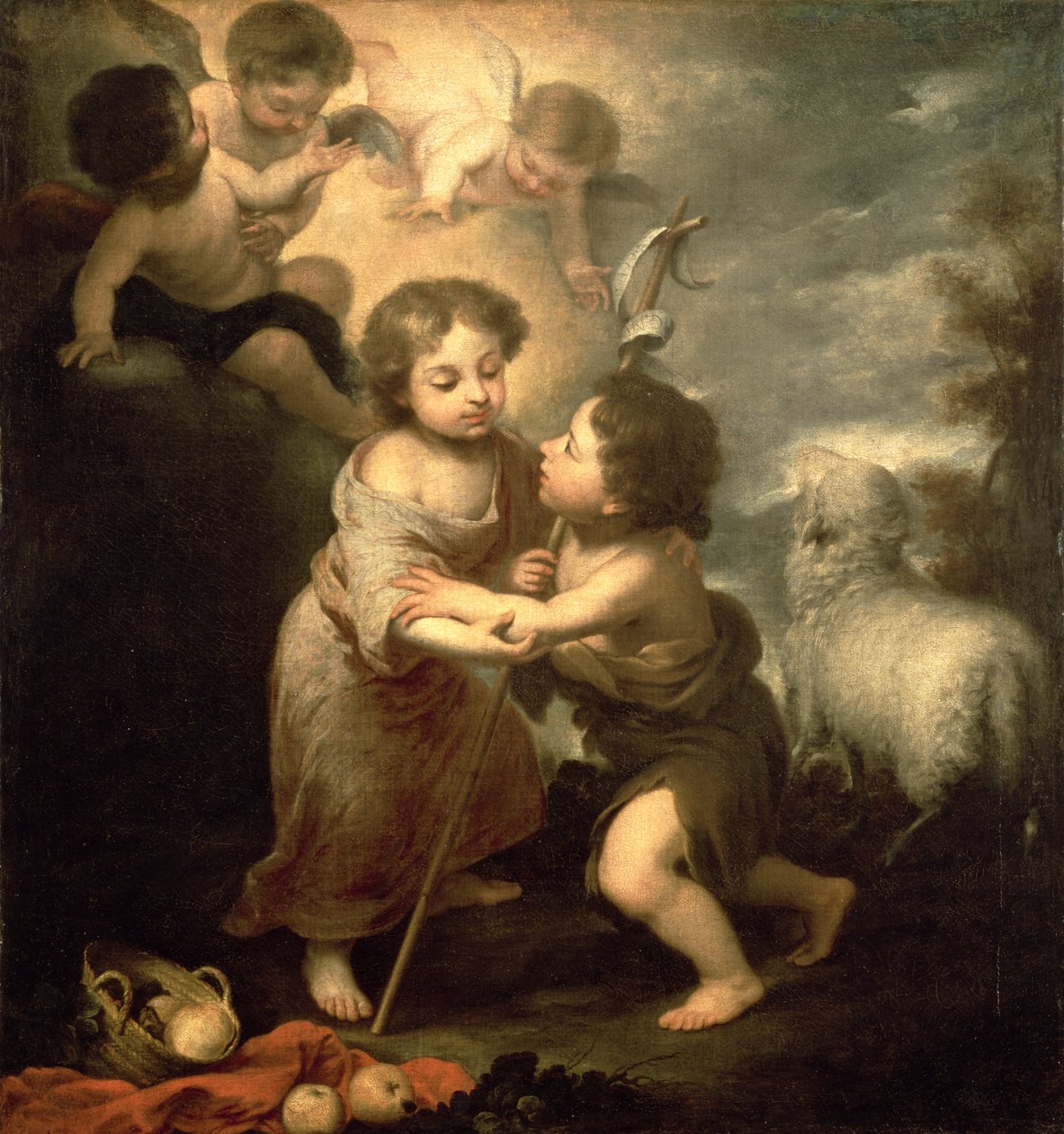 De kinderen Christus en Johannes de Doper door Bartolomé Esteban Murillo
