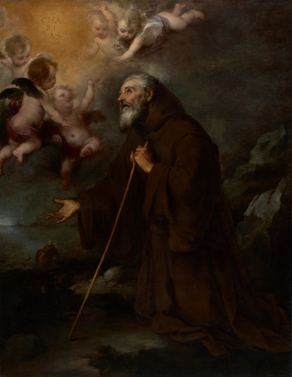 Het Visioen van Sint Franciscus van Paola door Bartolomé Esteban Murillo