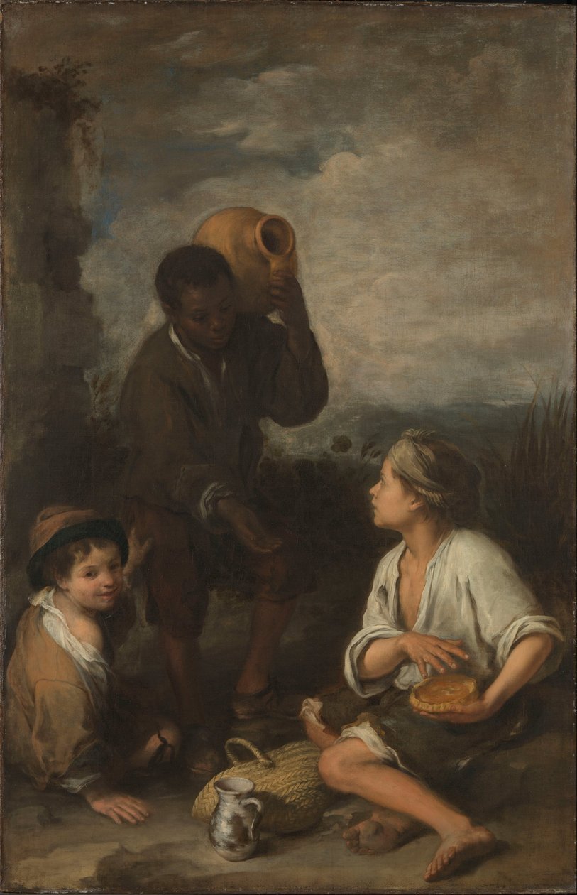 Drie jongens door Bartolomé Esteban Murillo