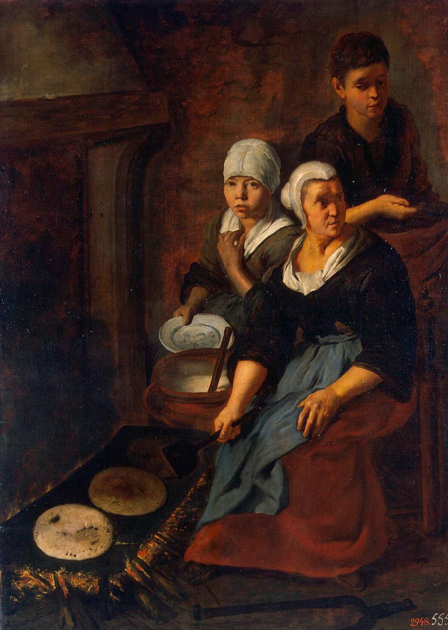 Het Bakken van Platte Koeken, 1645-1648 door Bartolomé Esteban Murillo