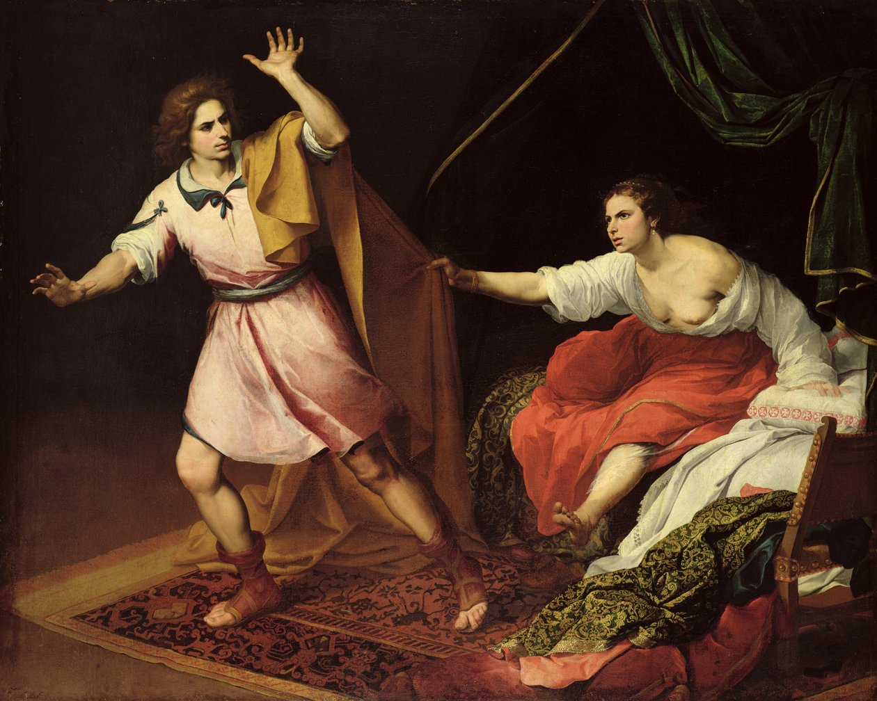 Jozef en de Vrouw van Potifar door Bartolomé Esteban Murillo