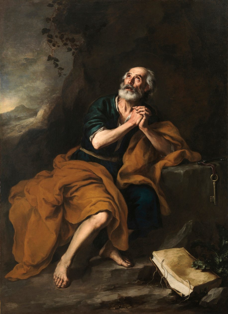 Petrus de Apostel, 1665-1670 door Bartolomé Esteban Murillo