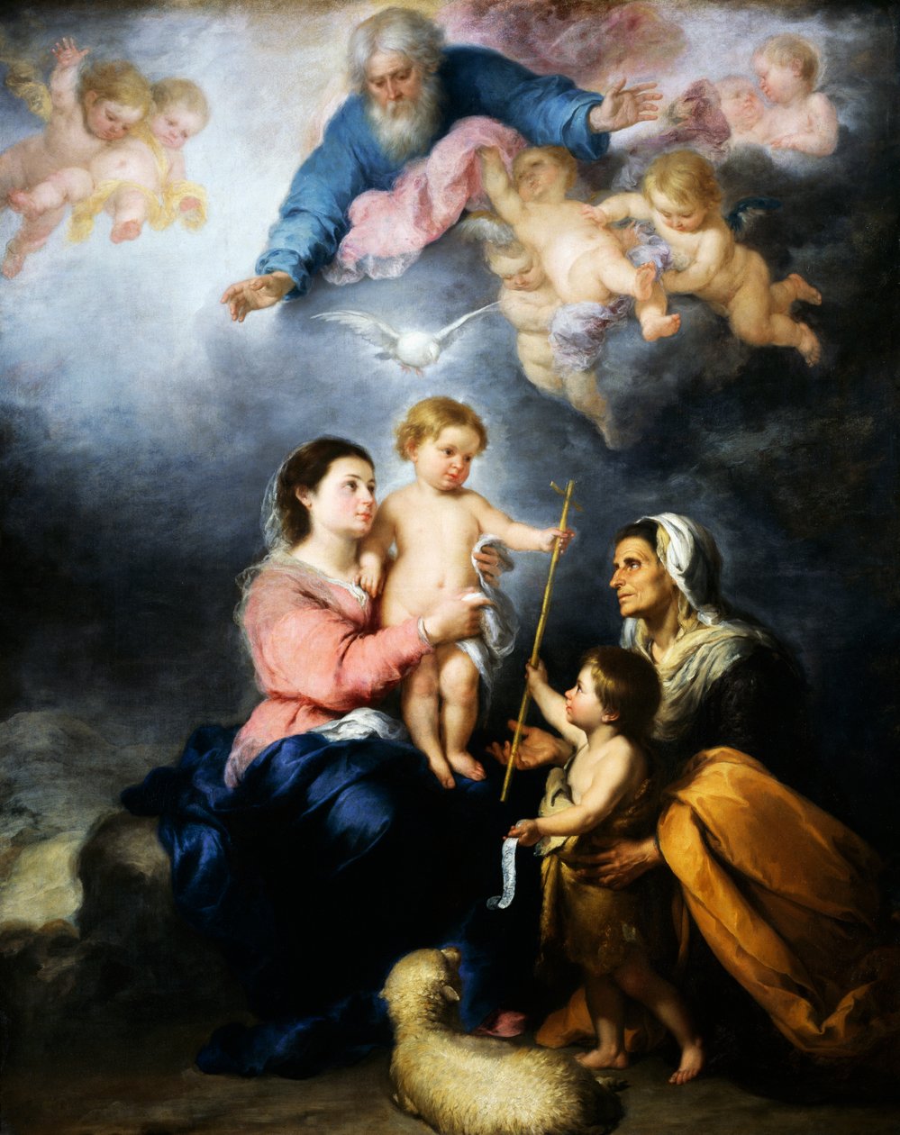 De Heilige Familie (De Sevilla Maagd) door Bartolomé Esteban Murillo