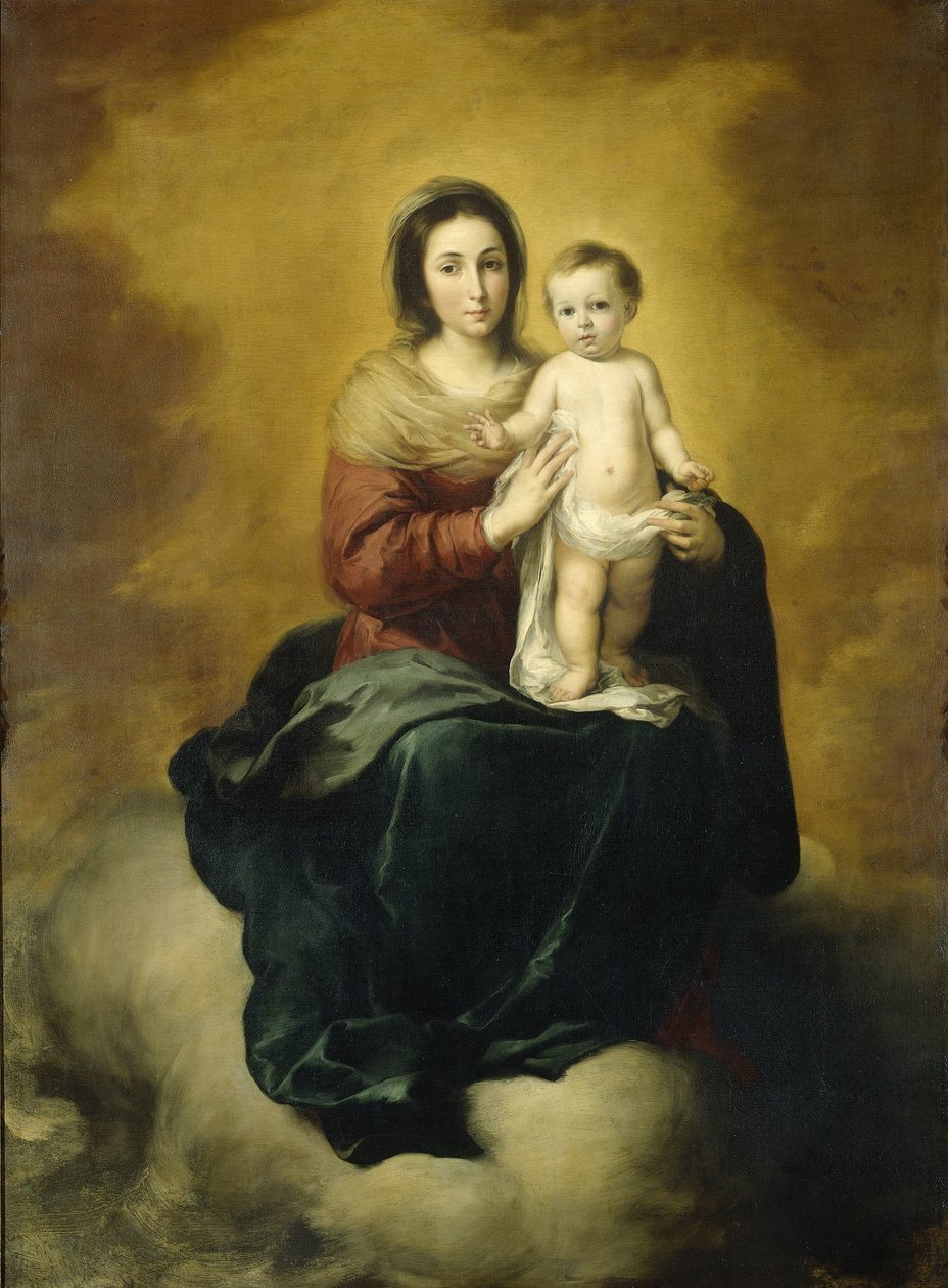 Maagd en kind door Bartolomé Esteban Murillo