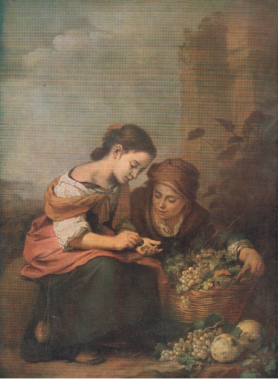 Fruithandelaren tellen hun geld, Bibbys Annual, 1916-17 door Bartolome Esteban after Murillo