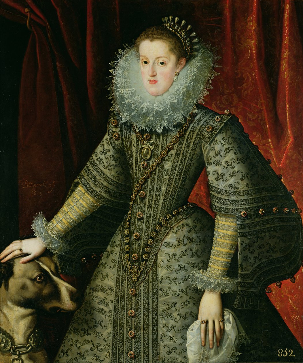 Koningin Margarita van Oostenrijk, 1609 door Bartolome Gonzalez