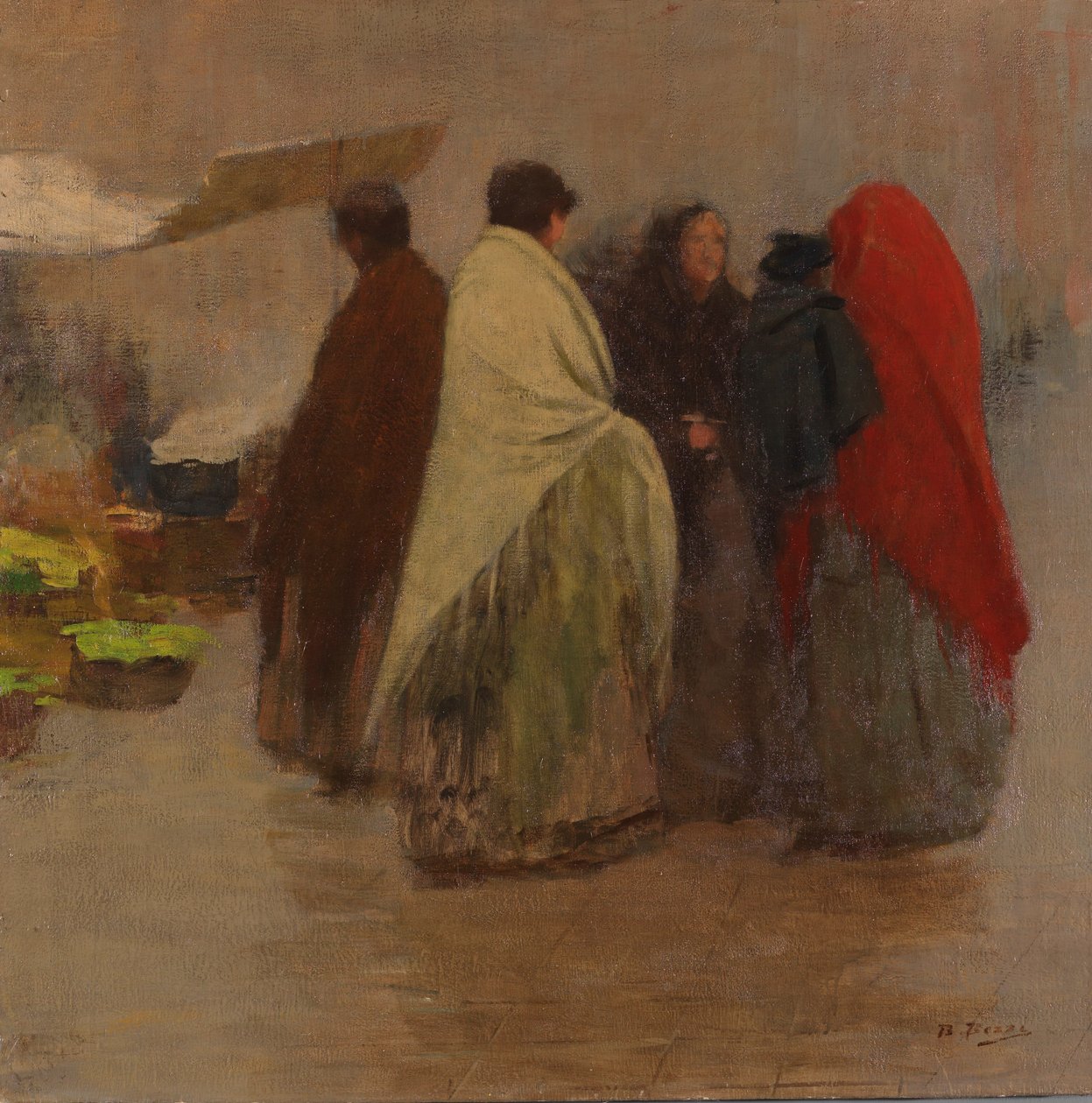 Markt van Santa Margherita door Bartolomeo Bezzi