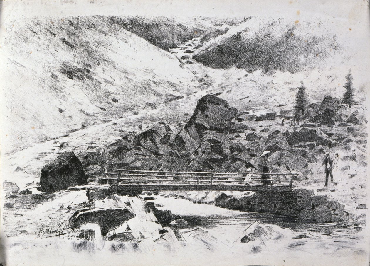 Brug over bergbeek door Bartolomeo Bezzi