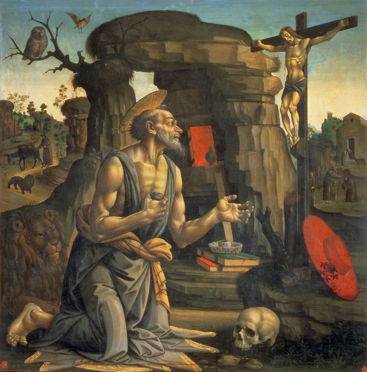 St. Hiëronymus in boetedoening door Bartolomeo di Giovanni