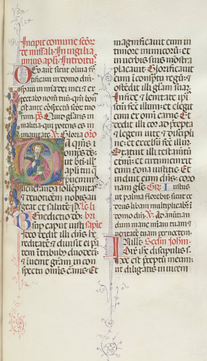 Missale: Fol. 327: Sint Bartholomeus, 1469 door Bartolomeo Caporali