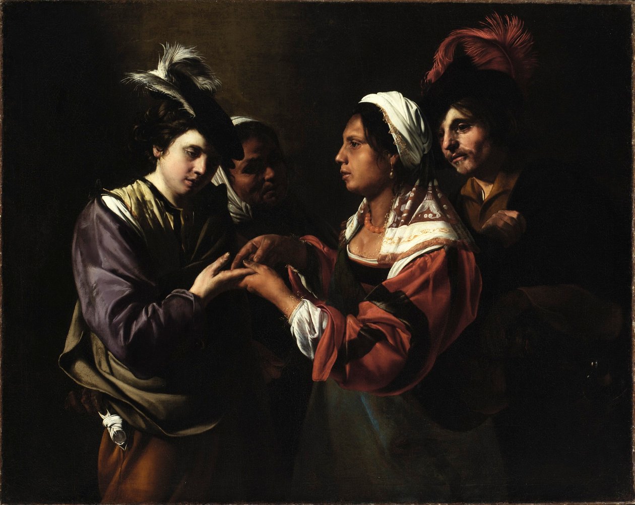 De waarzegster door Bartolomeo Manfredi