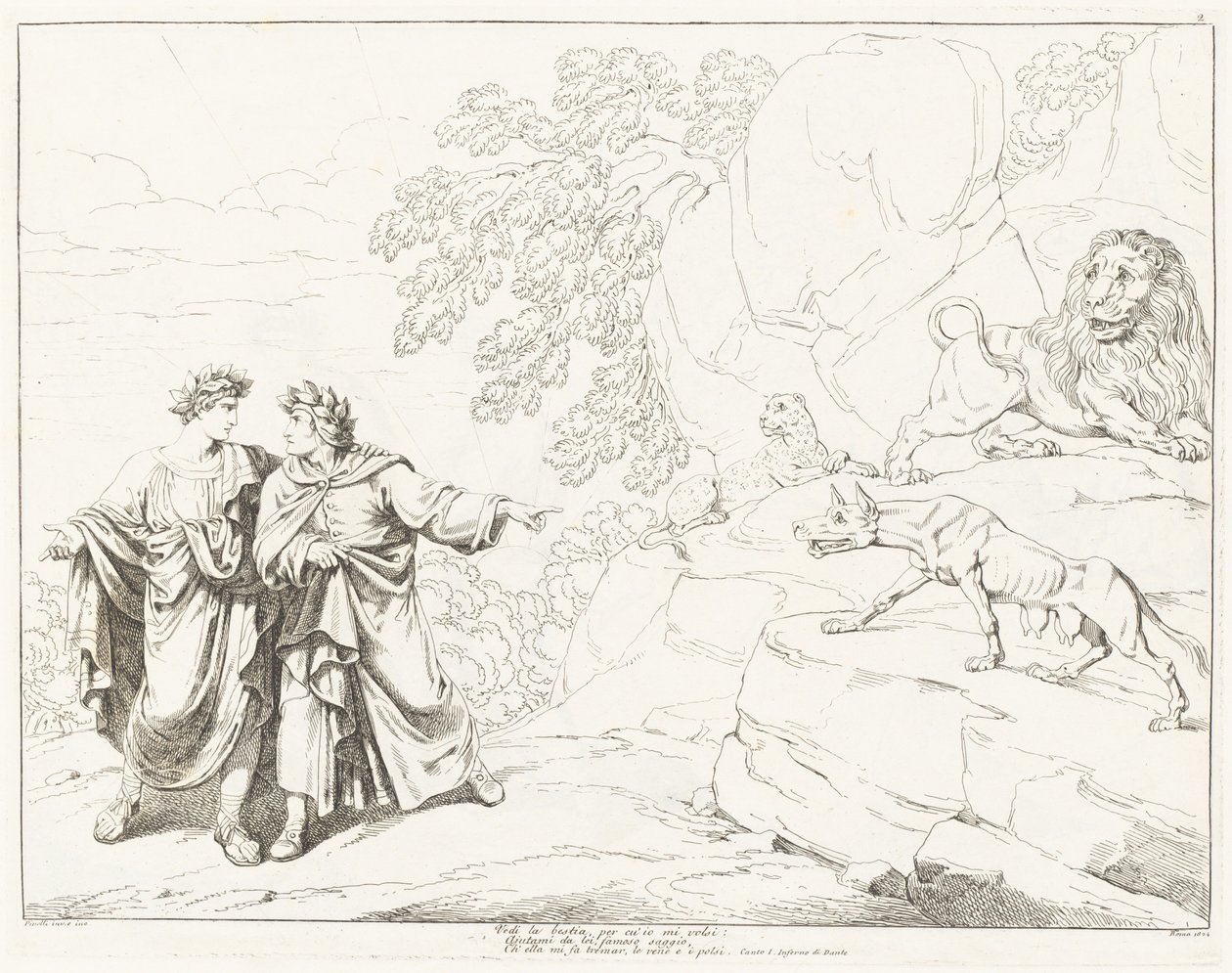 Divina Comedia di Dante (deel I) door Bartolomeo Pinelli