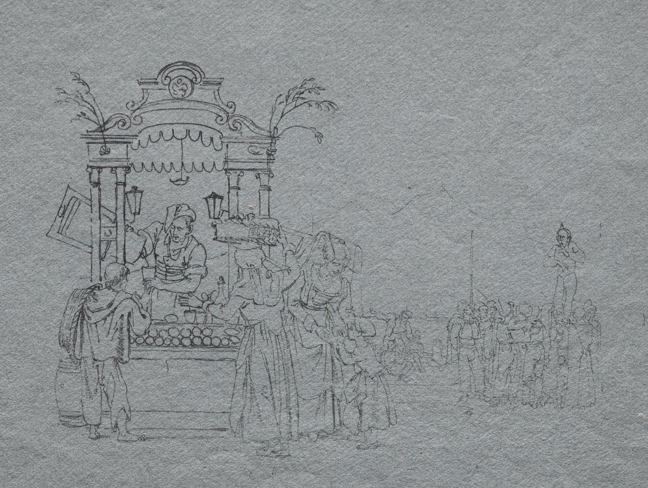 Fruitverkoper door Bartolomeo Pinelli