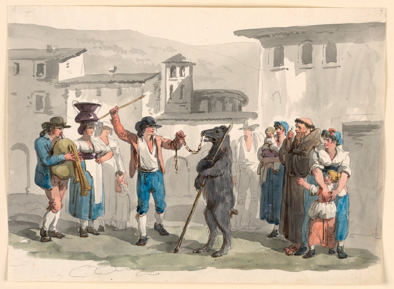 De Dansende Beer door Bartolomeo Pinelli