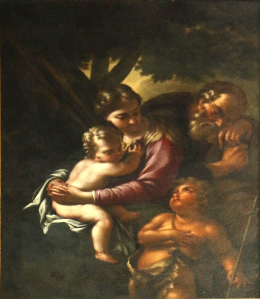 Heilige familie en Sint Jan. door Bartolomeo Schedoni