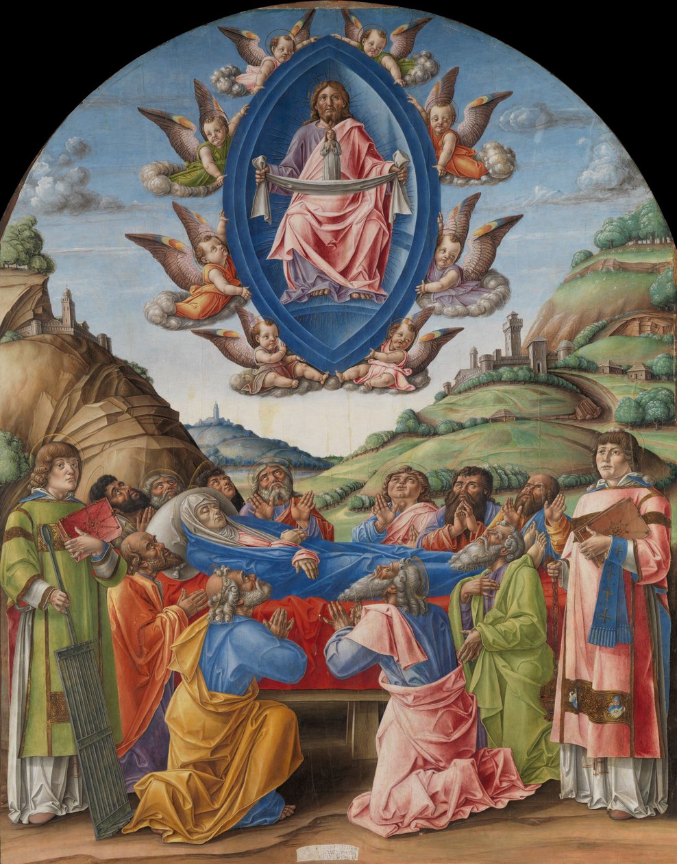 De dood van de Maagd door Bartolomeo Vivarini