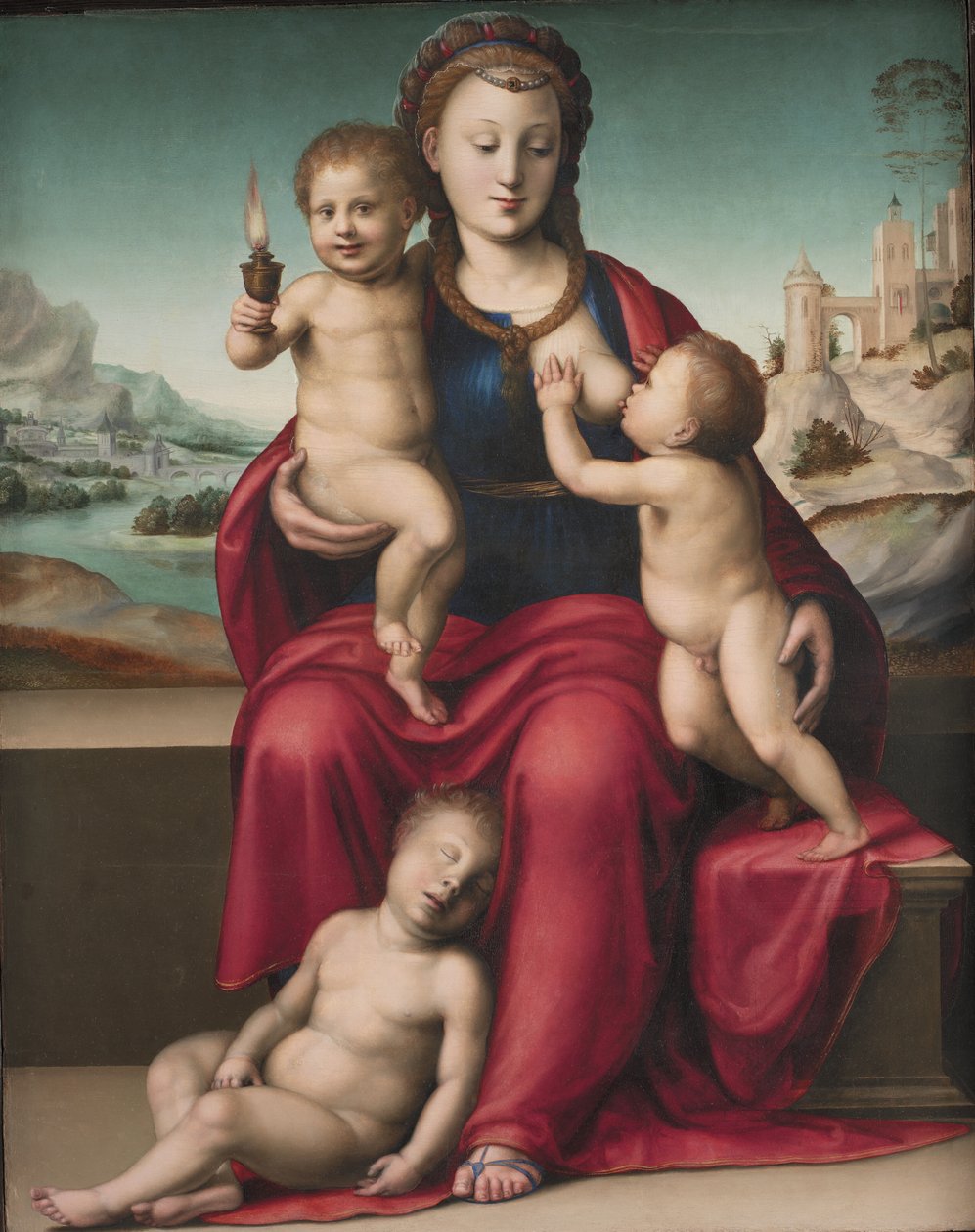 Caritas (Liefdadigheid) door Bartolomeo di Zanobi