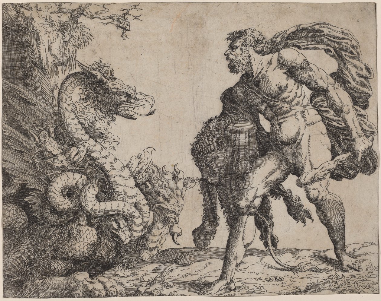 Hercules en de Hydra door Battista Angolo del Moro