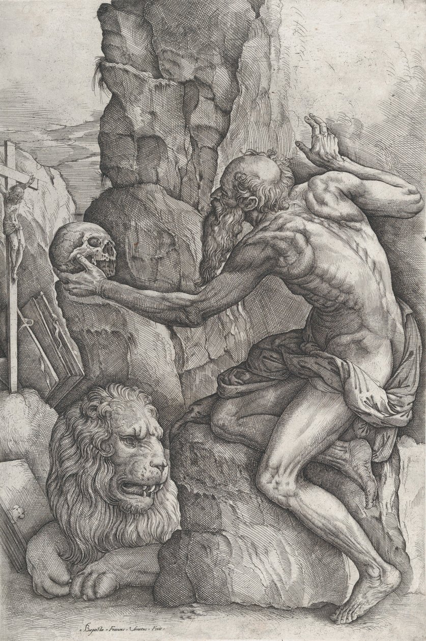 St. Hiëronymus door Battista Franco Veneziano