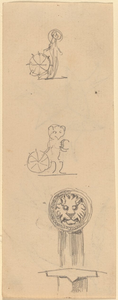 Blad met Schetsen door Beatrice Godwin Whistler