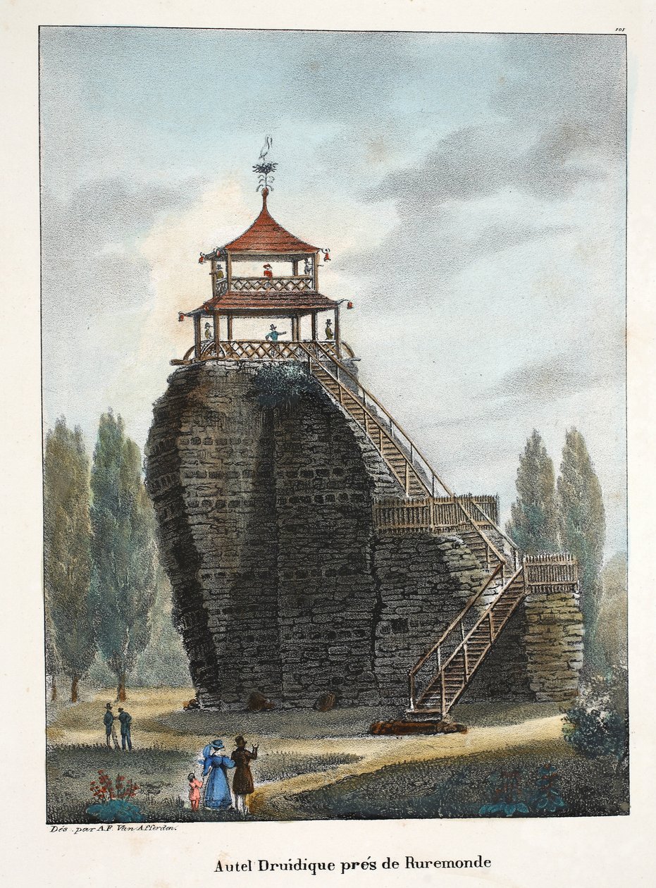 Druidisch altaar bij Roermond, ca. 1895 door Belgian School