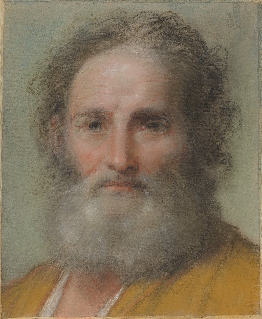 Hoofd van een Bebaarde Man door Benedetto Luti