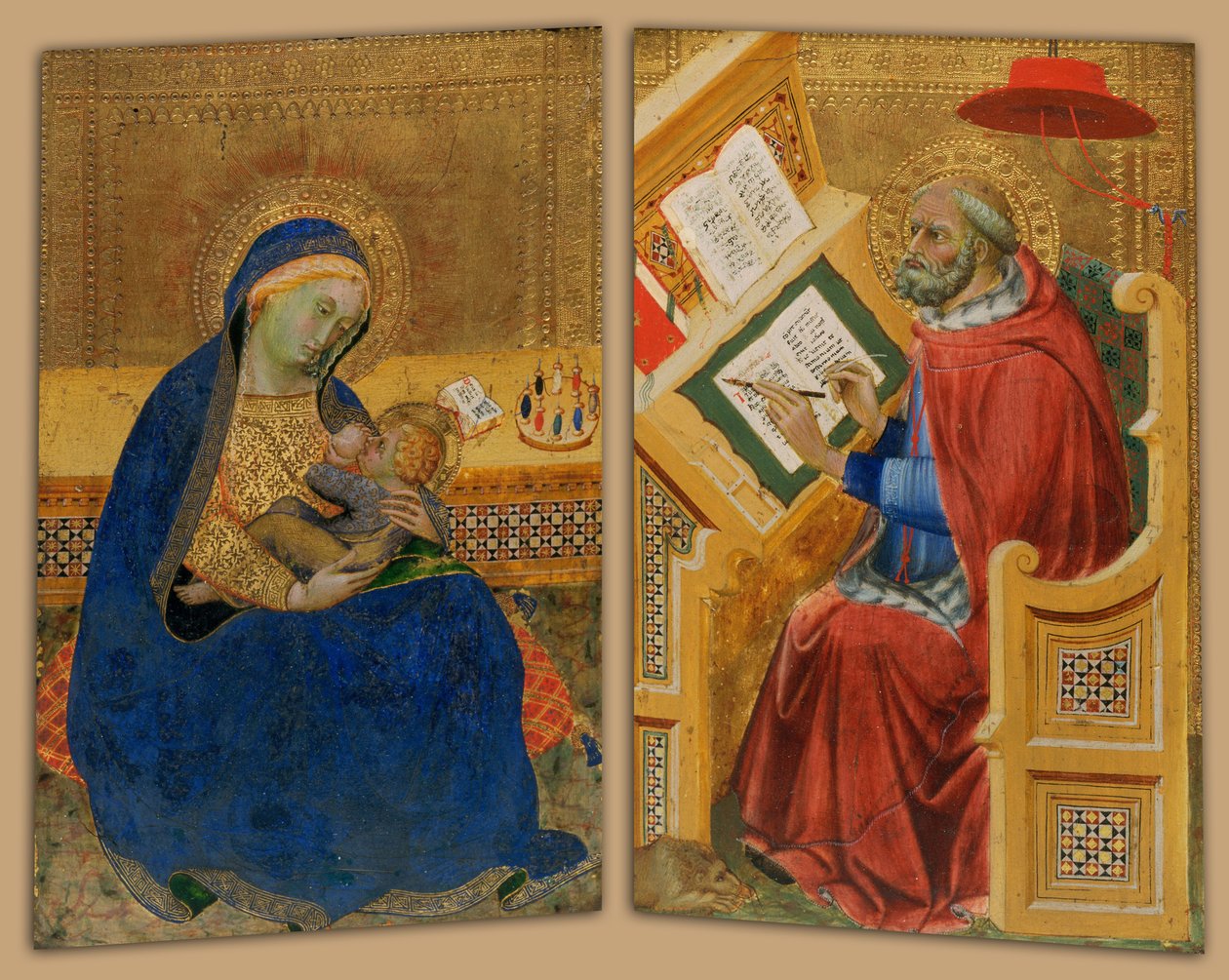 Madonna van nederigheid en St. Hiëronymus door Benedetto di Bindo