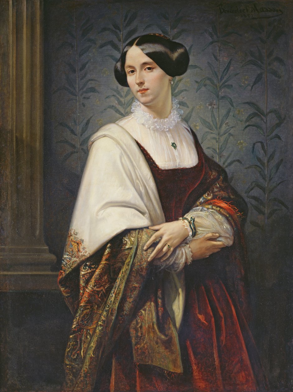 Portret van een vrouw, 1853 door Benedict Masson