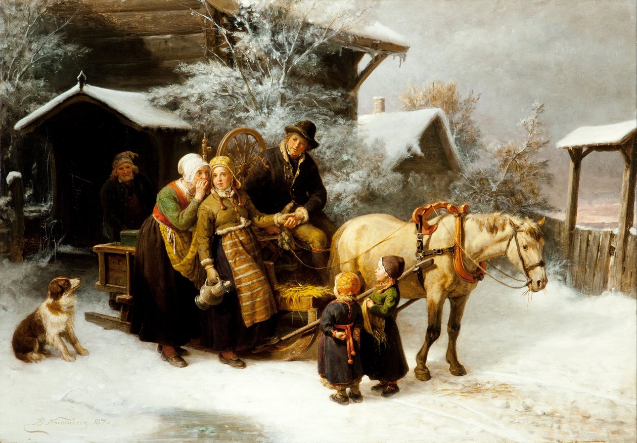 Het Huis Verlaten (Dalecarlian Scene) door Bengt Nordenberg