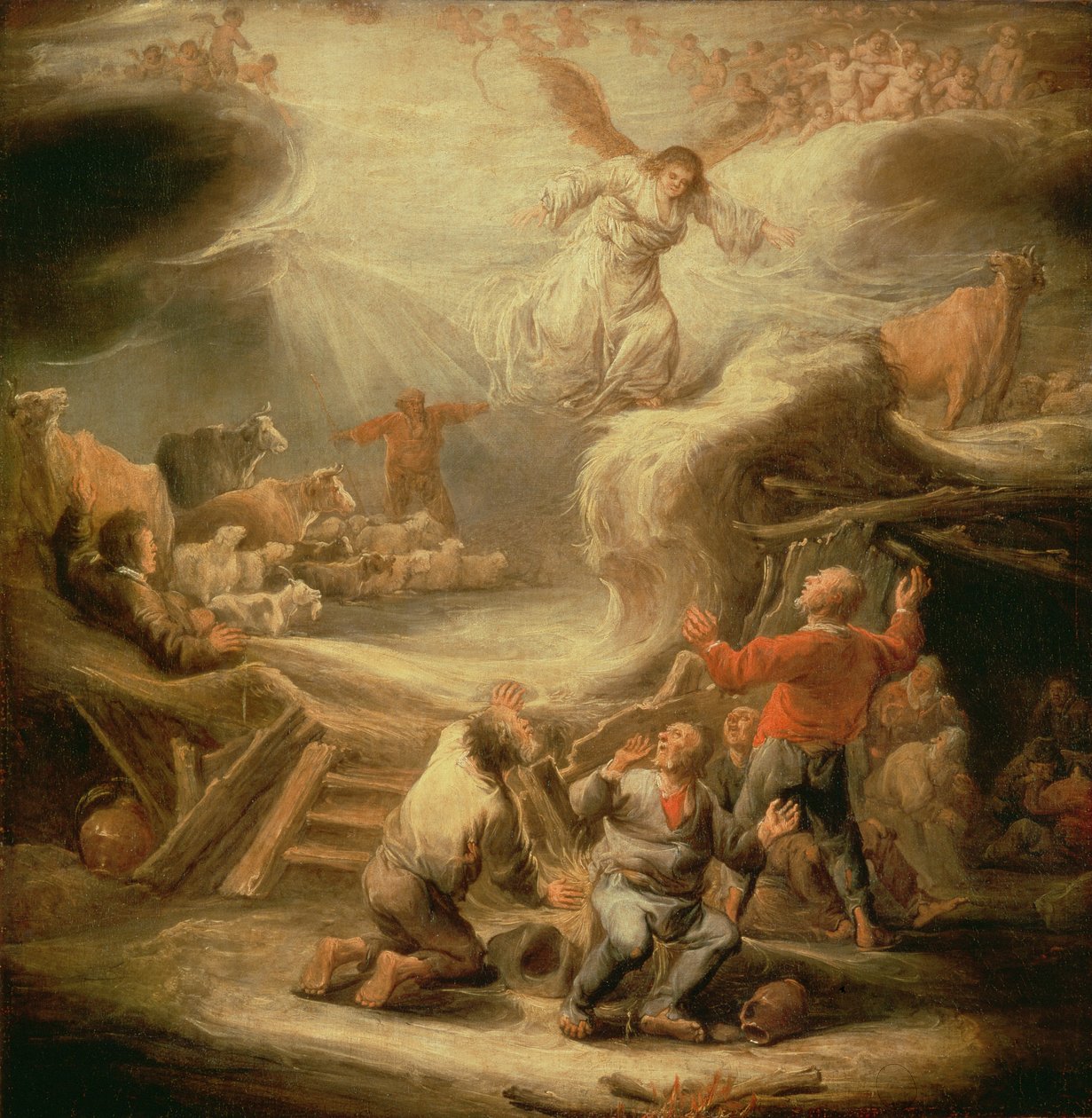 De aankondiging aan de herders door Benjamin Gerritsz. Cuyp
