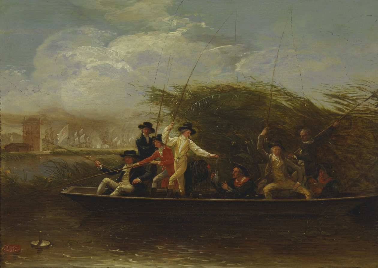 Heren aan het Vissen door Benjamin West
