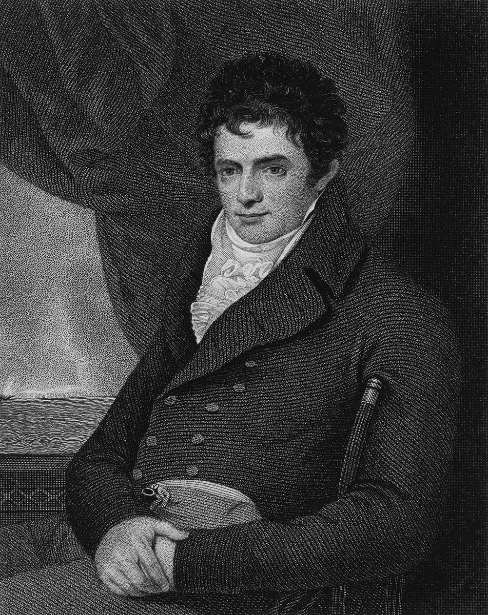 Robert Fulton (1765-1815), gegraveerd door George Parker door Benjamin West