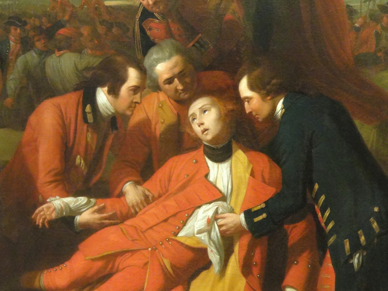 De dood van generaal Wolfe (detail) door Benjamin West