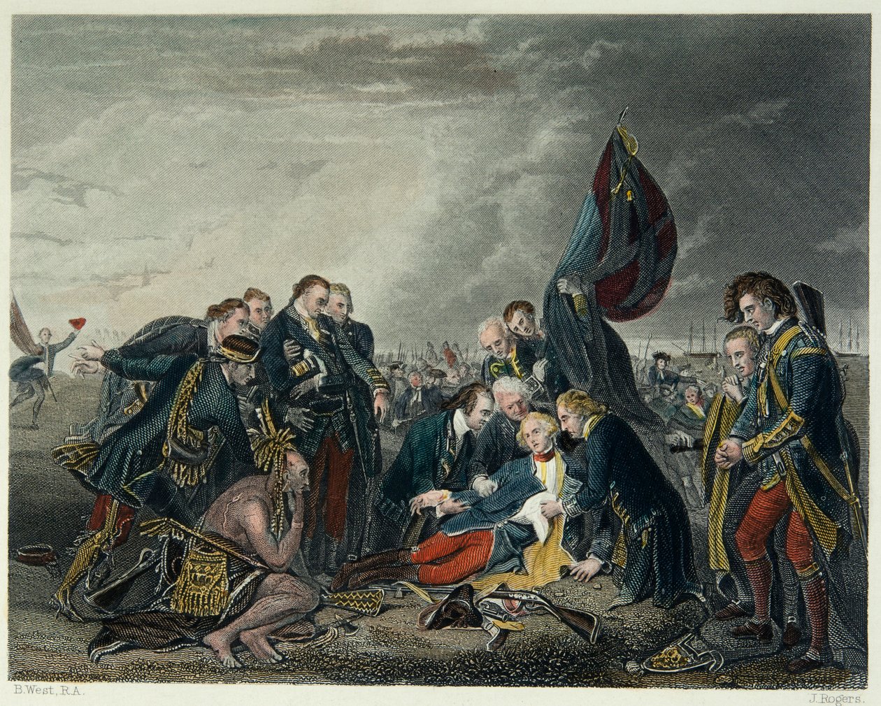 De Dood van Generaal Wolfe door Benjamin after West